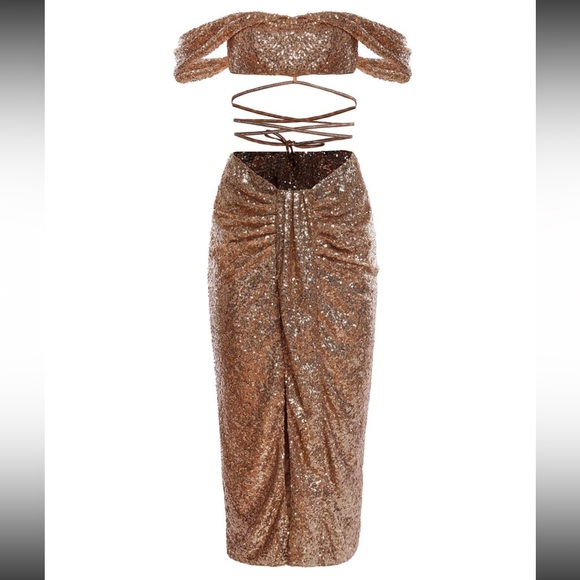 Gold Sequin Two-Piece Set - Picture 3 of 11